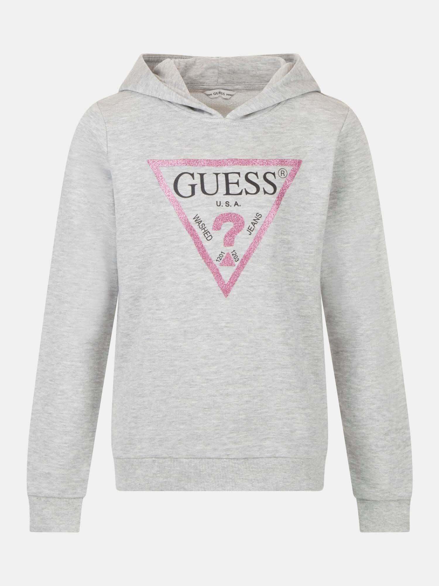 Guess triangle cheap logo hoodie