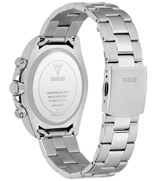 Mens Silver Tone Round Analog Watch