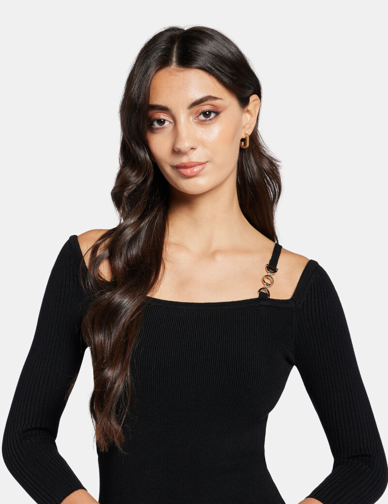 ISA CUT OUT LS DRESS SWTR