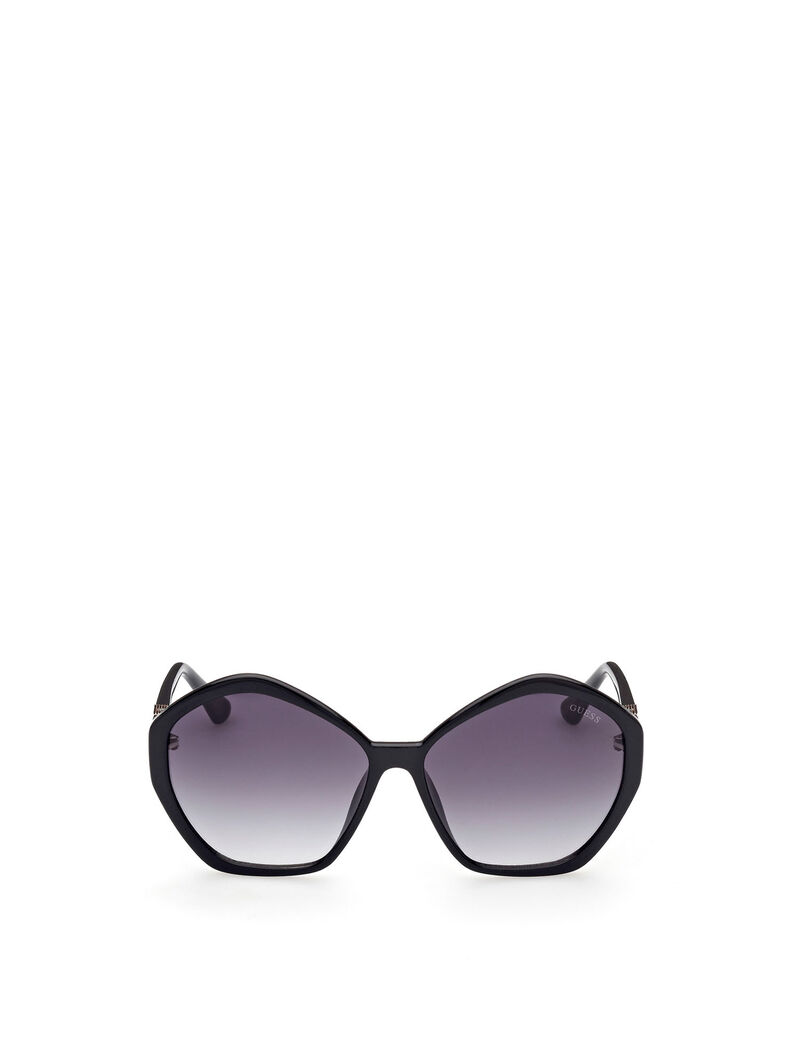 نظارة شمسية بعدسات كبيرة بتصميم هندسي