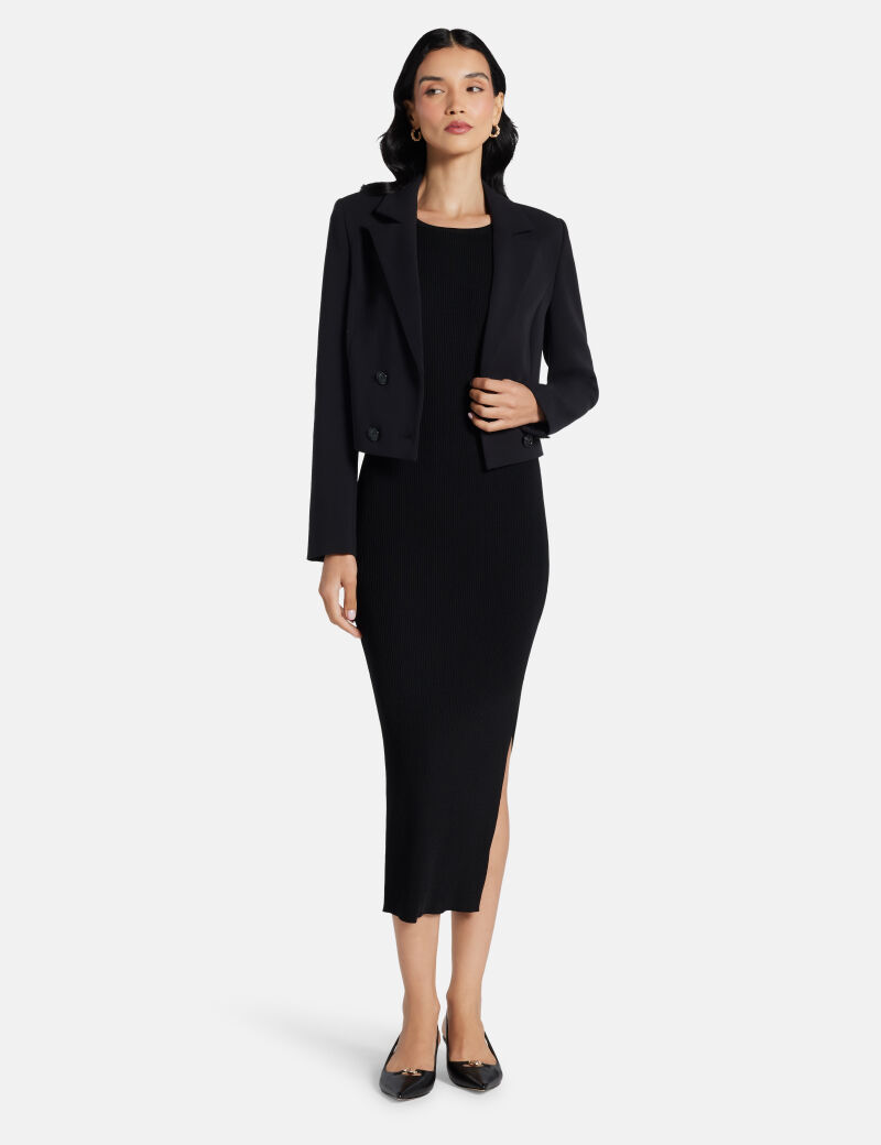 Flannel cropped  blazer