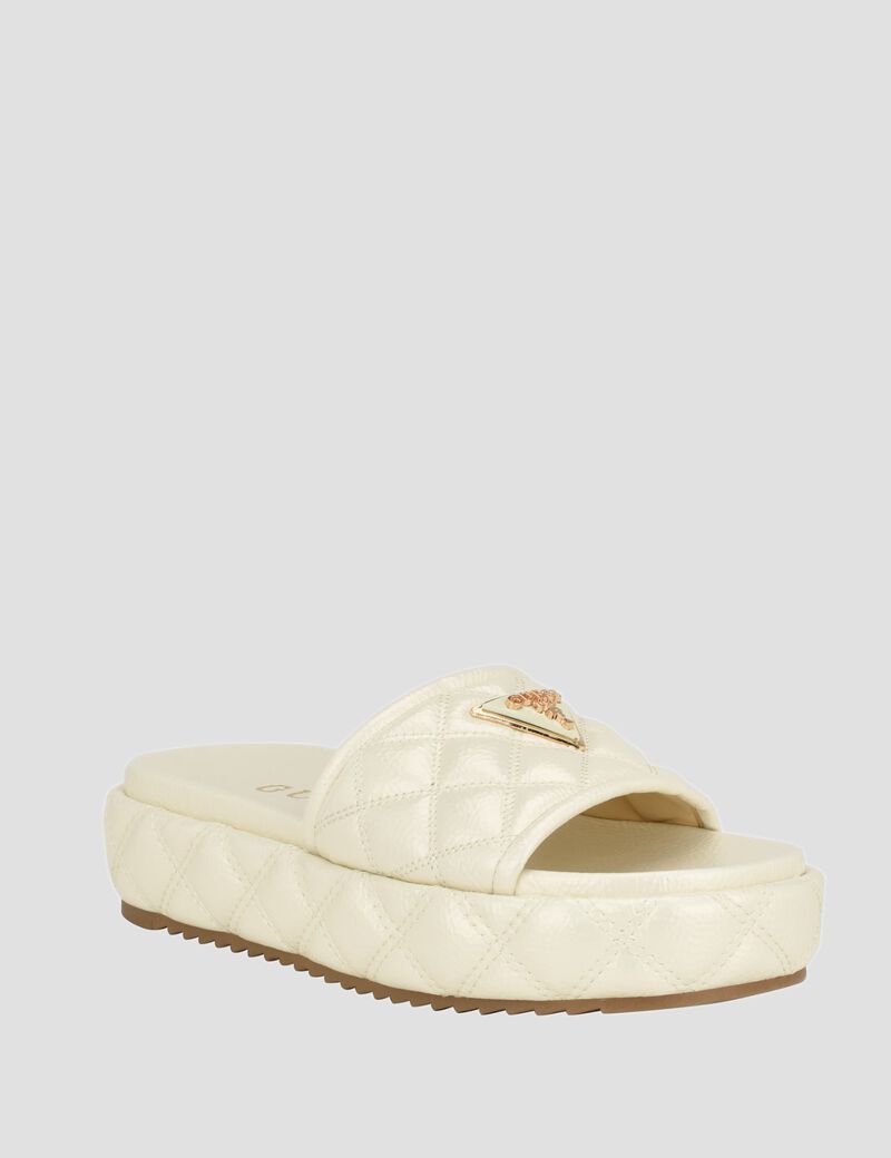 Longo Quilted Flatform Slides