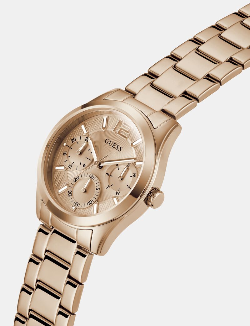 Ladies Rose Gold Tone Multi-function Watch