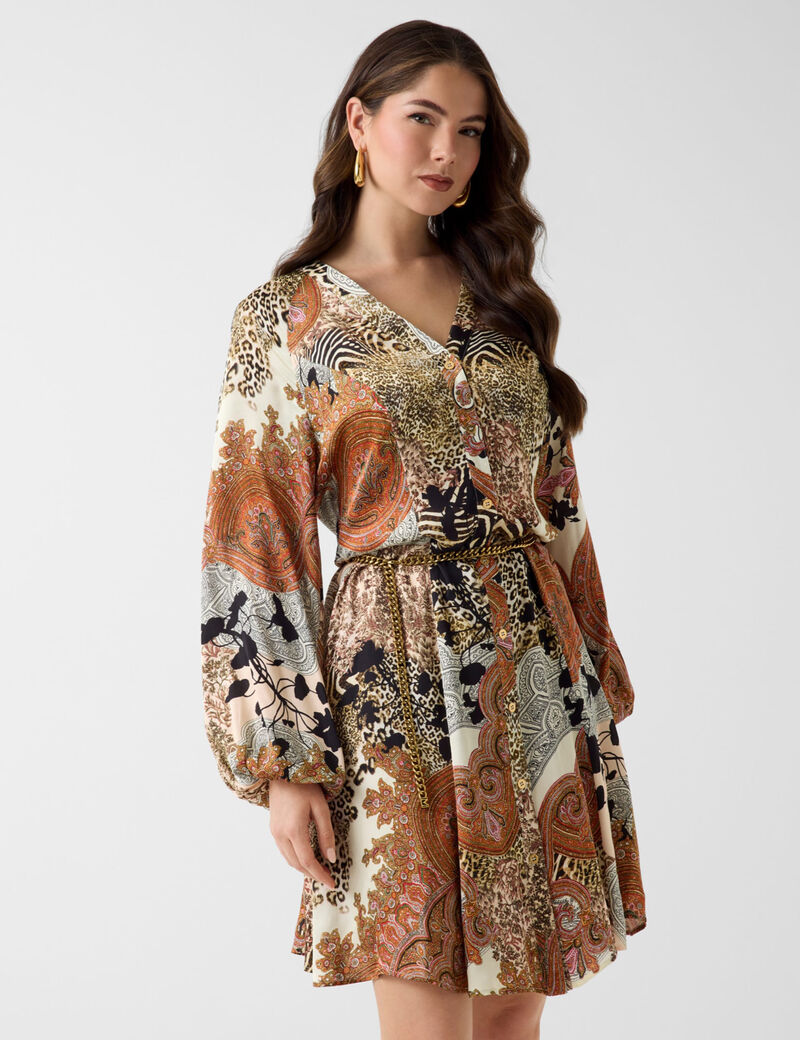 GWENDA LS FLARE DRESS