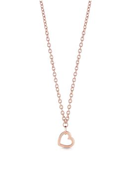 Rose Gold Heart Charm Necklace
