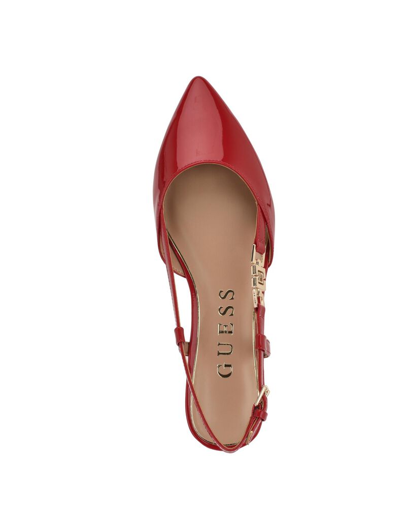 Leather slingback ballet flats