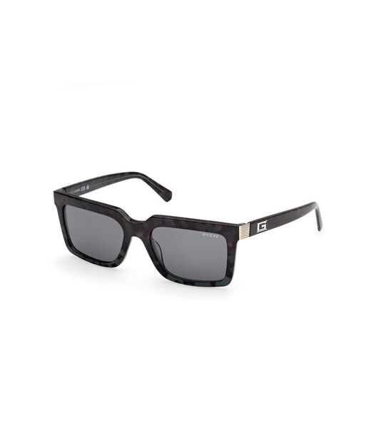 Square dark green sunglasses
