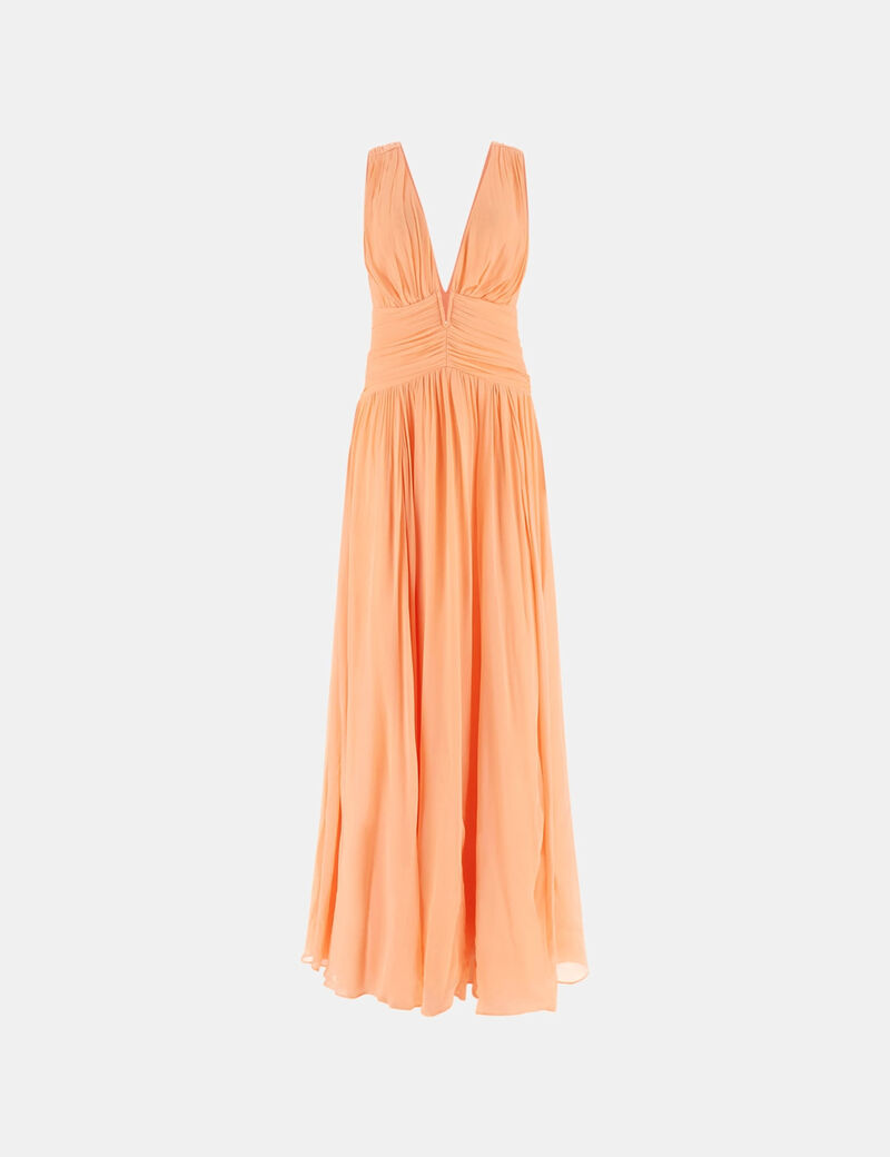 ADELA V NECK LONG DRESS