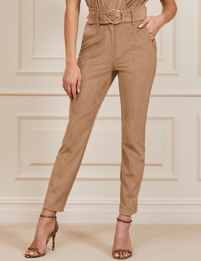 faux suede pants