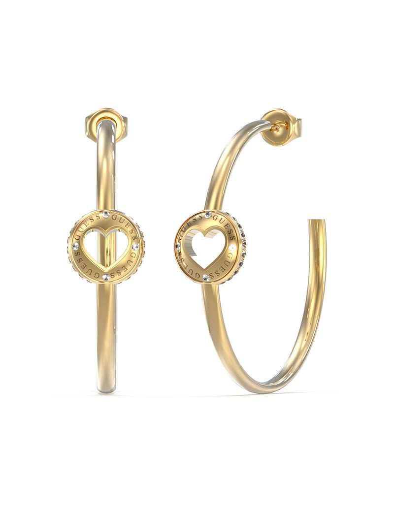 50mm Rolling Heart Hoops