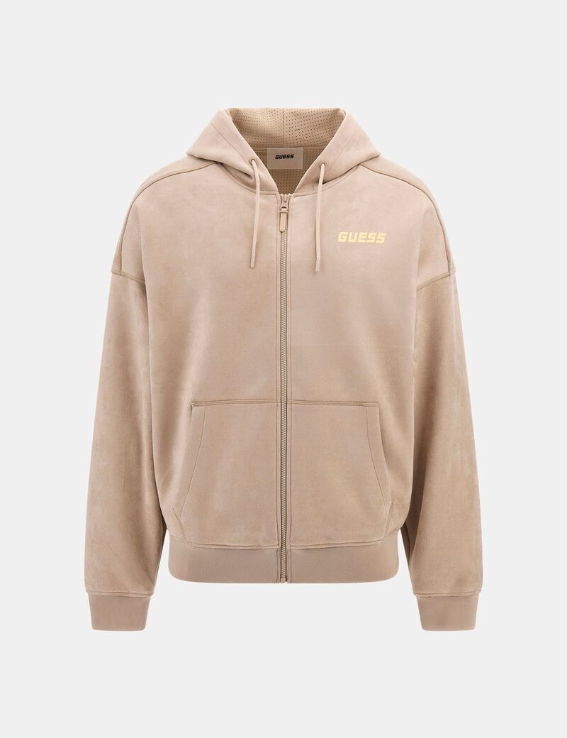 Sueded scuba sweatshirt
