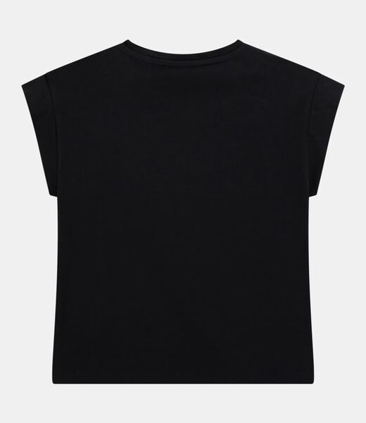 Triangle logo sequins  t-shirt