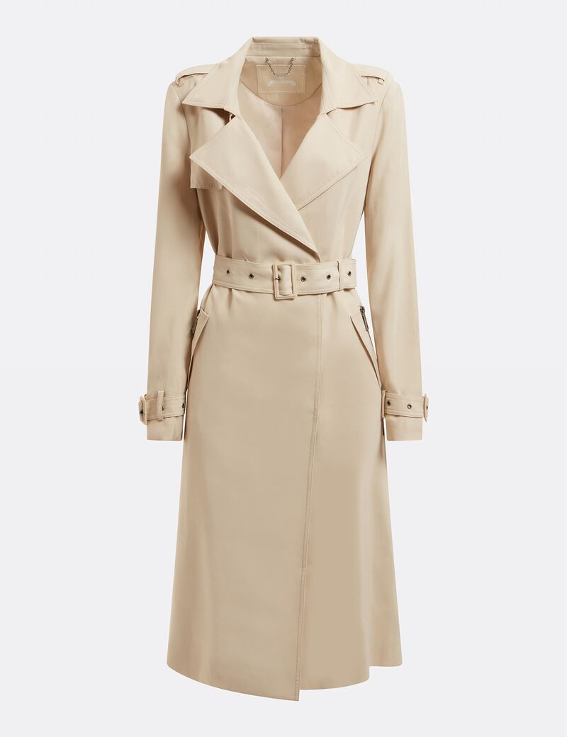 Viscose Blend Belted Trench