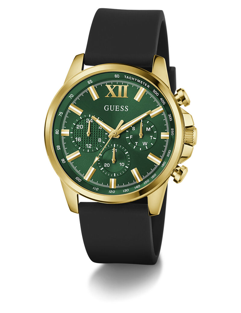 guess mens black multi function watch