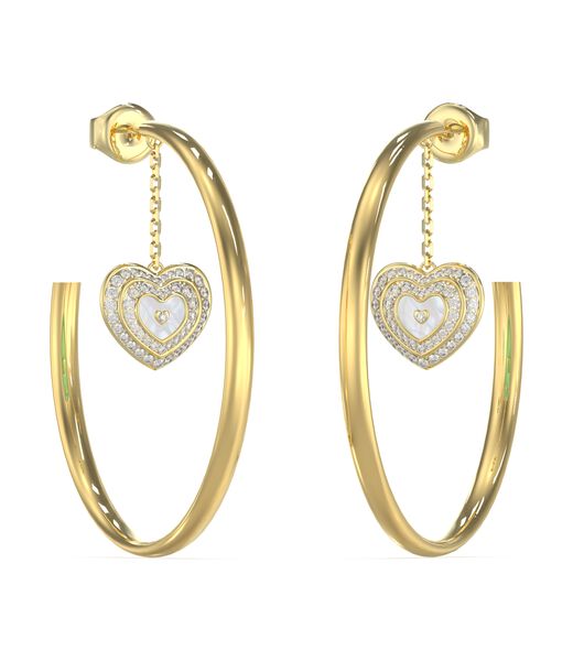 50MM MOP AND CRYSTALS HOOPS