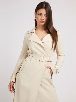 Viscose Blend Belted Trench