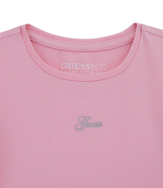 Logo embroidered frill top