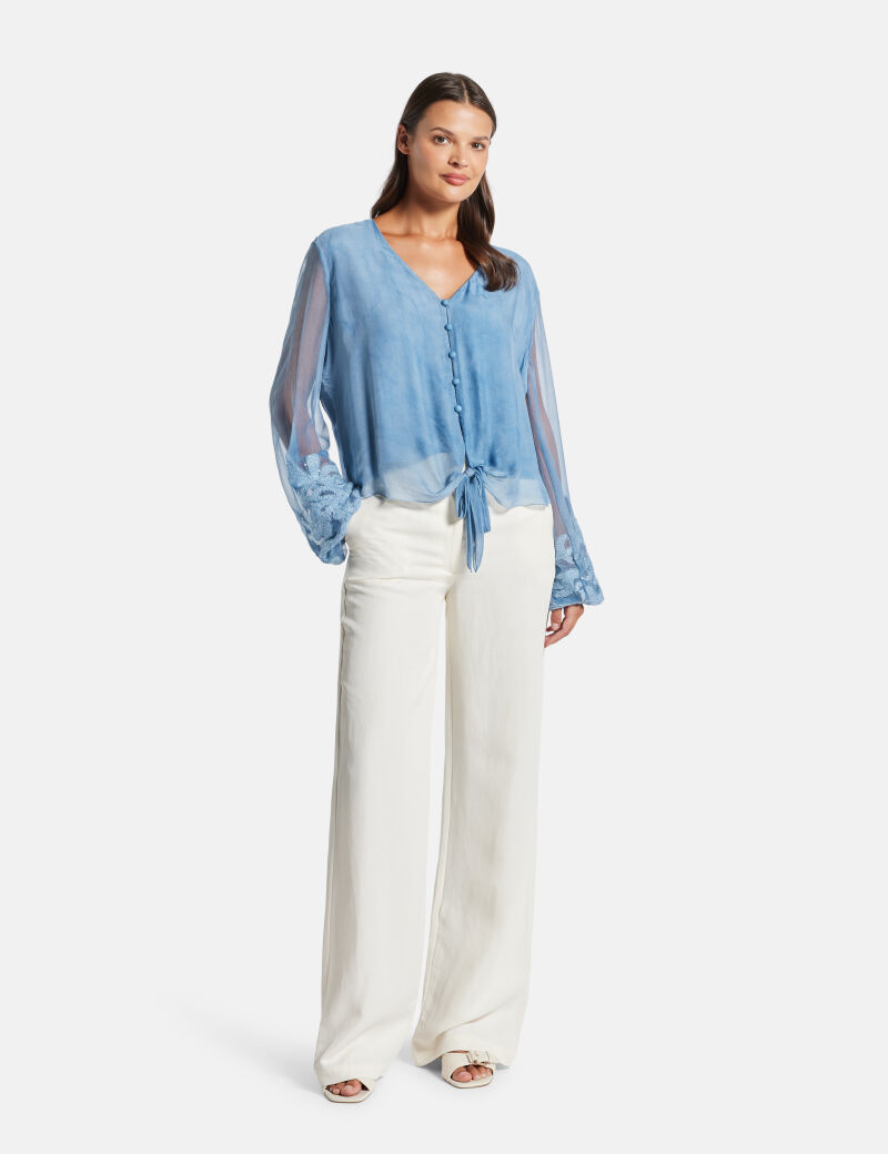 Silk-blend shirt