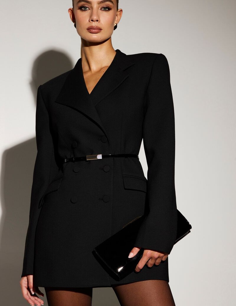 guess leonie double breast blazer dress