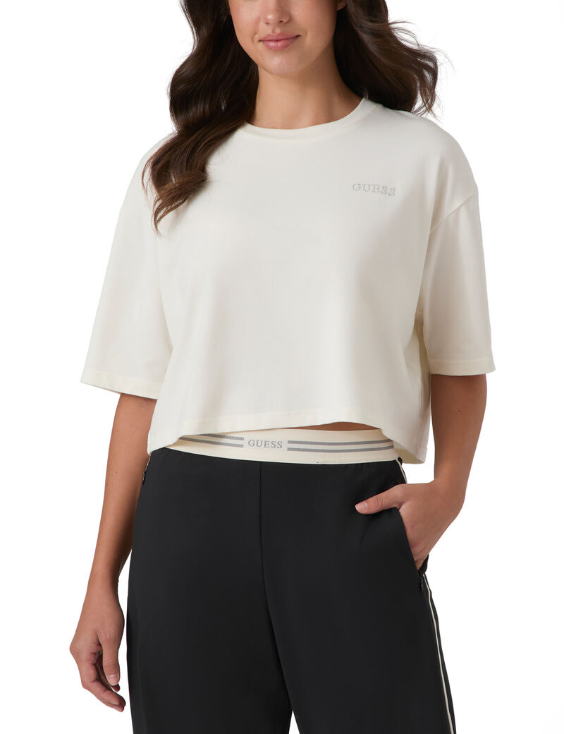 guess crewneck logo t shirt