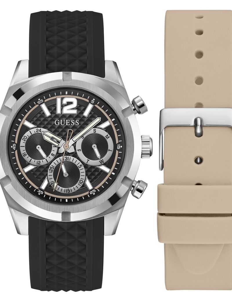 Multi-function watch with interchangeable strap