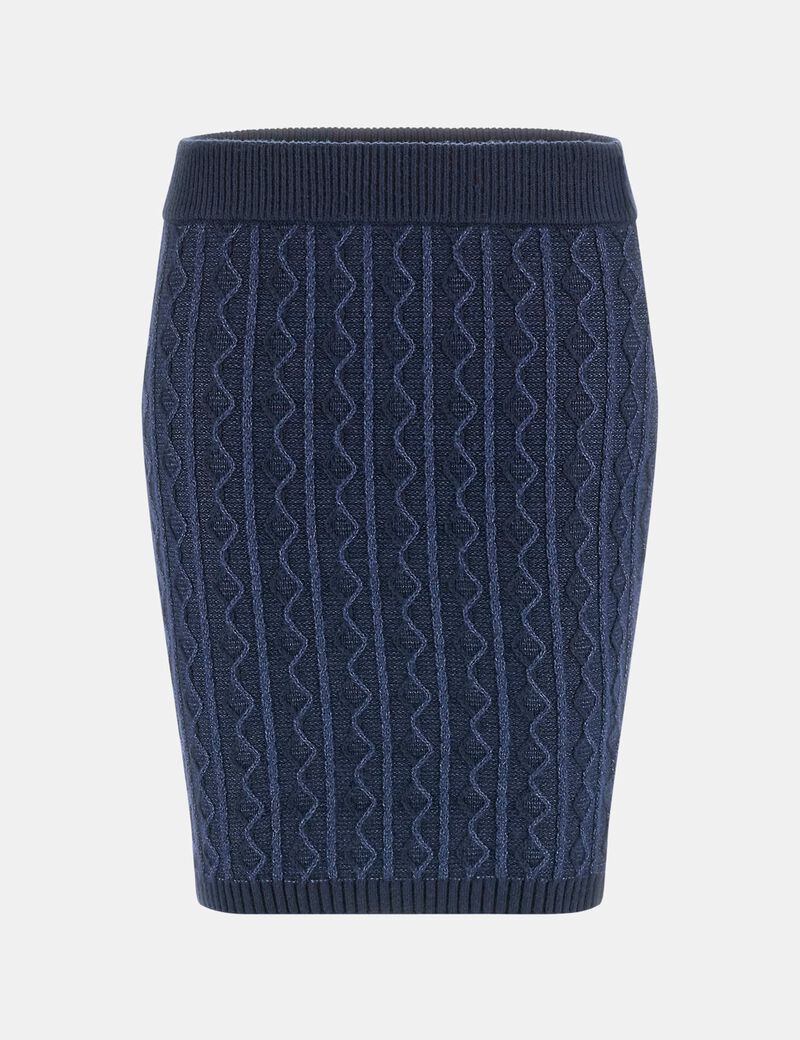 Cable knit sweater mini skirt