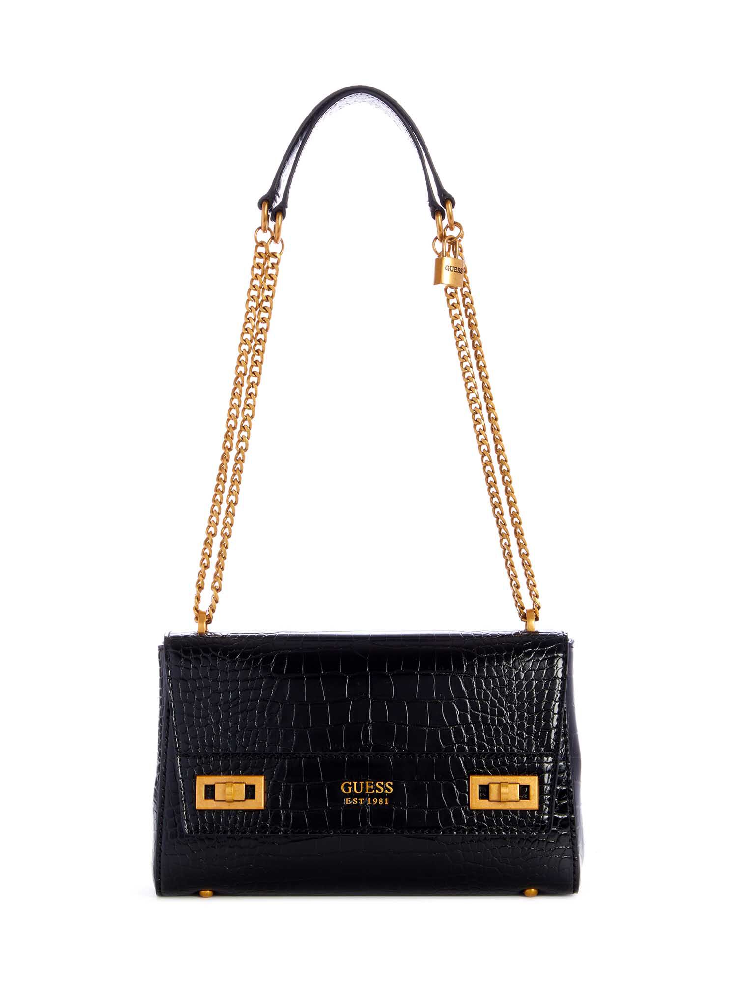 Shop GUESS Online Katey Croc Shoulder Bag