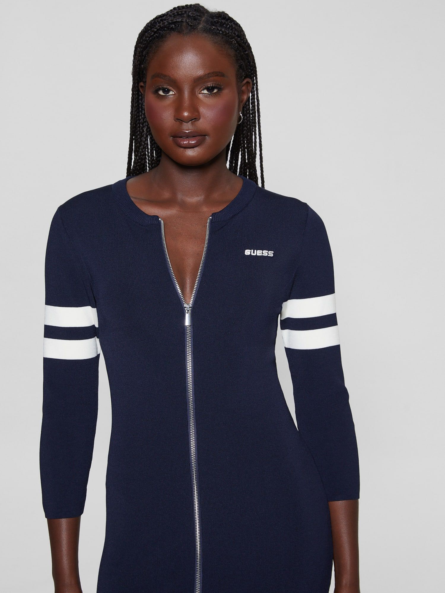 Shop GUESS Online Zip mini dress