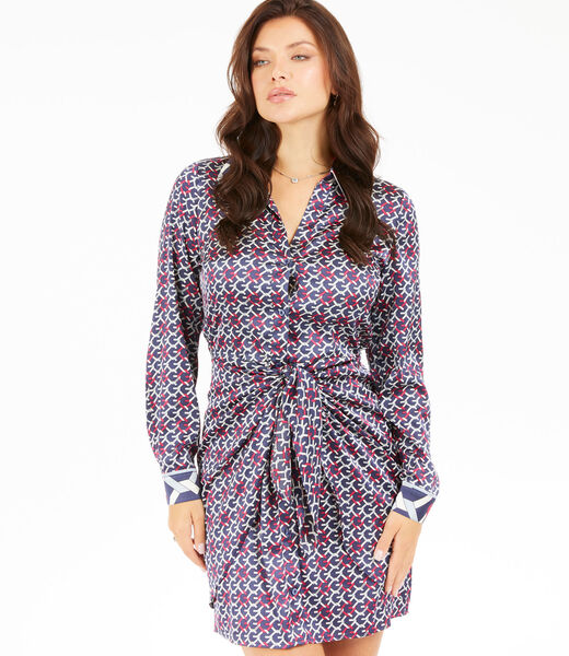 All over print mini dress