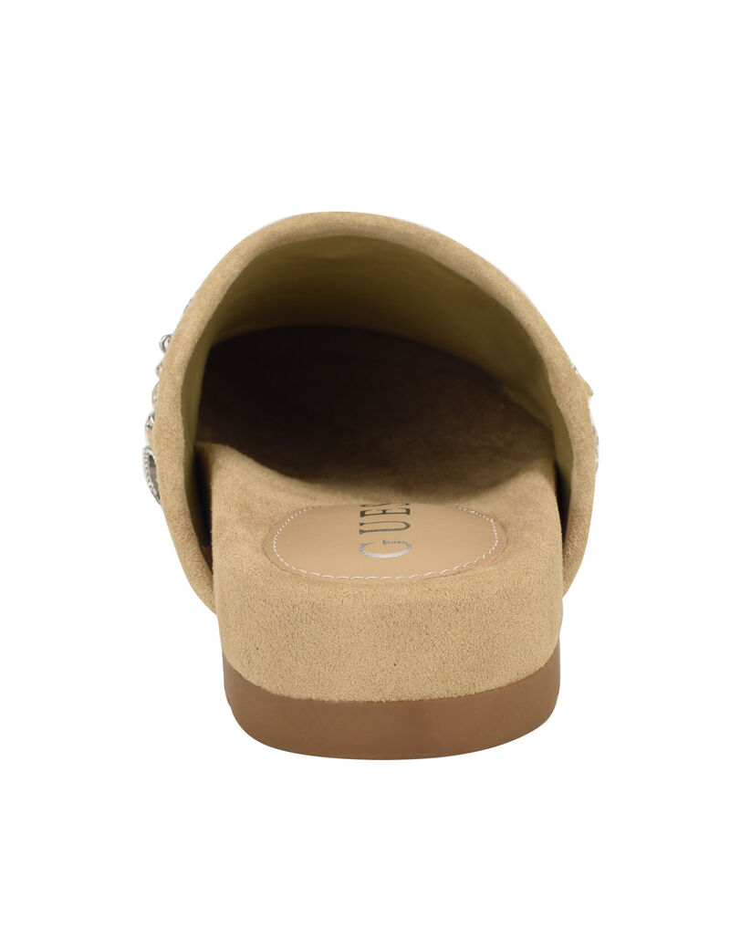Gavyn suede slip on mule with charm detailing