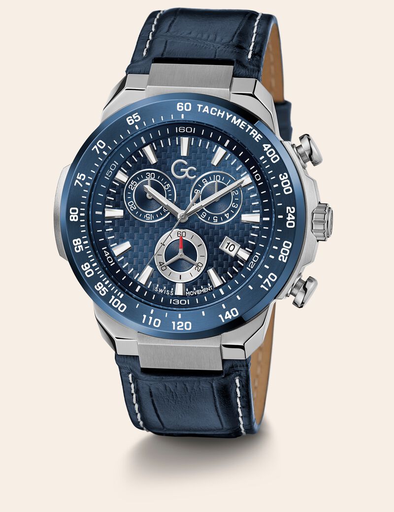 GC leather chronograph watch