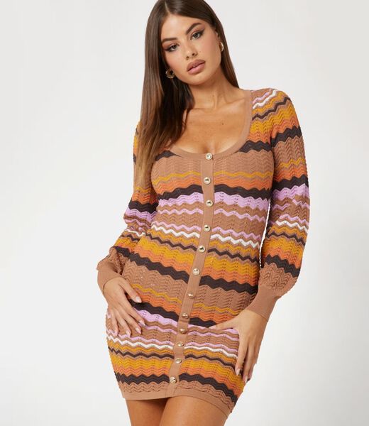 Striped midi sweater dress