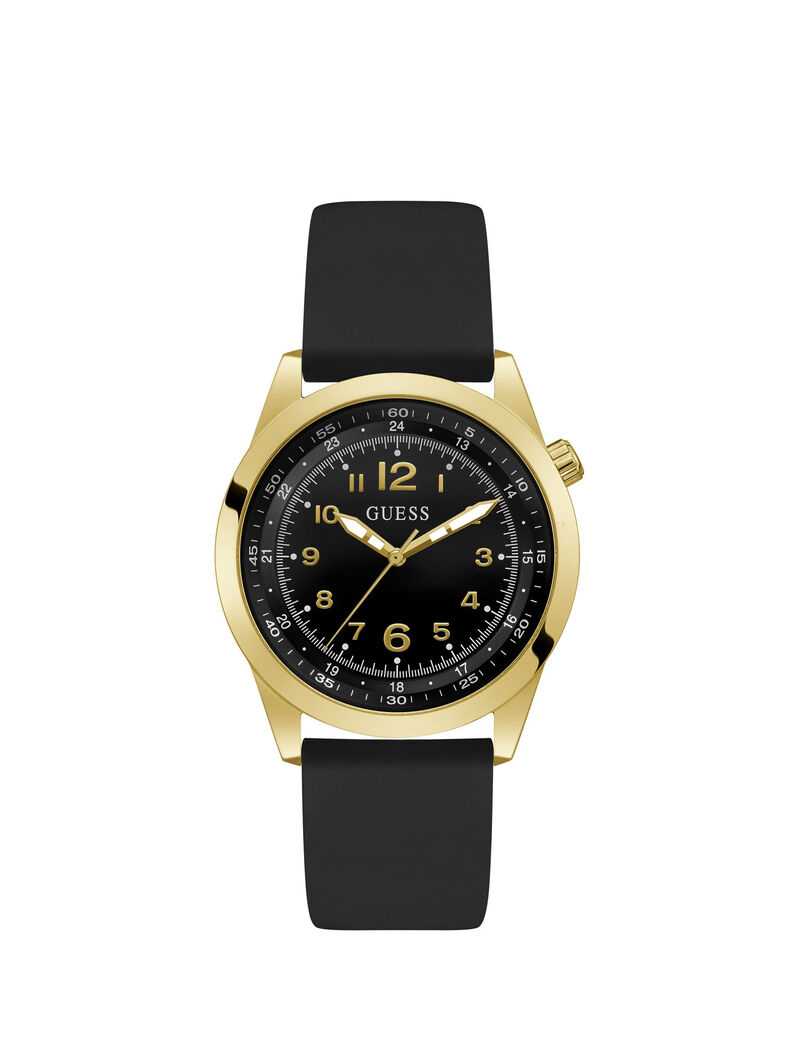 Gold And Black Analog Watch