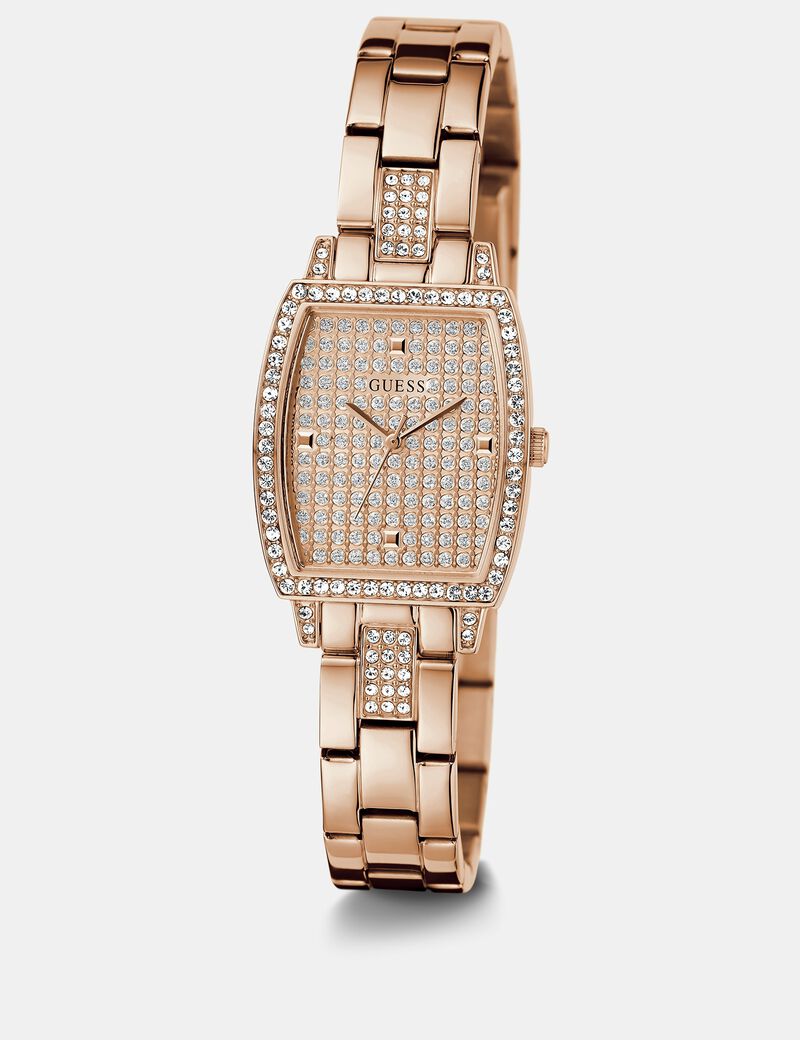 Analogue watch with crystal appliqué