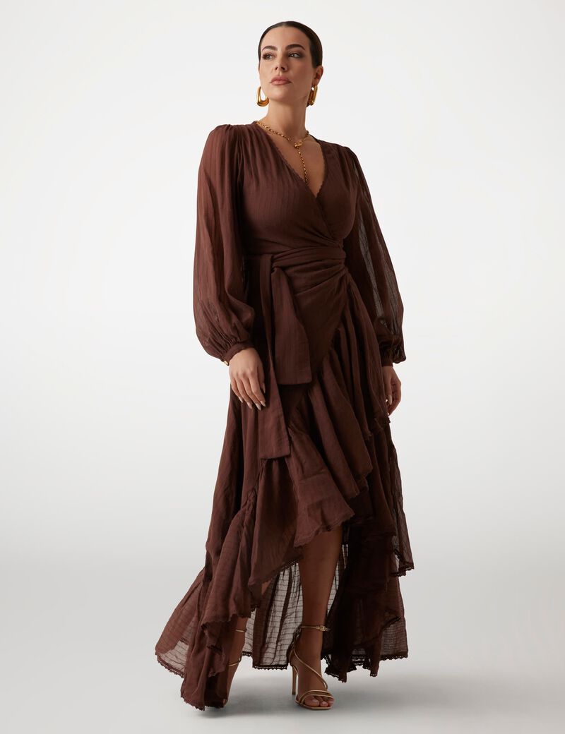 فستان مارسيانو الطويل ذو الخصر المتسع