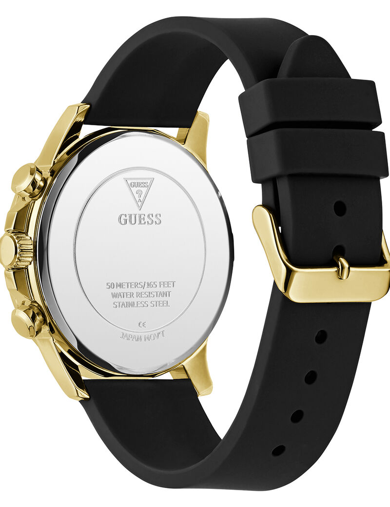 guess mens black multi function watch