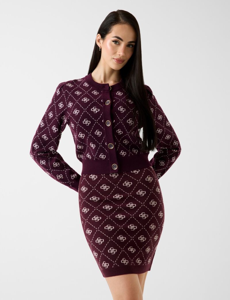 4G logo wool blend cardigan