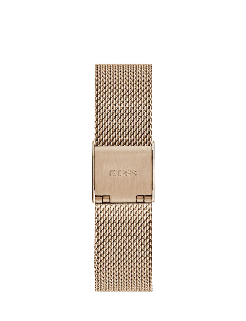 Rose Gold Square Mesh Watch