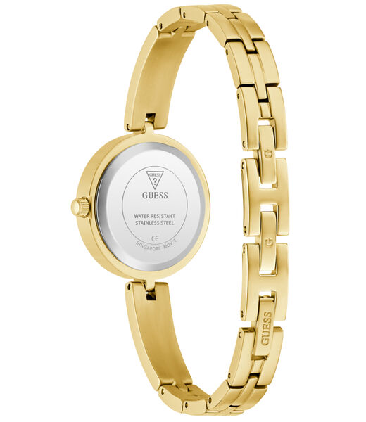 Ladies Yellow Gold Tone Round Analog Watch