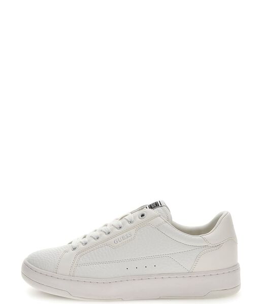 Men's white leather sneaker