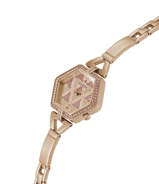 Rose Gold Tone Quartz Analog Recycled Steel Watch