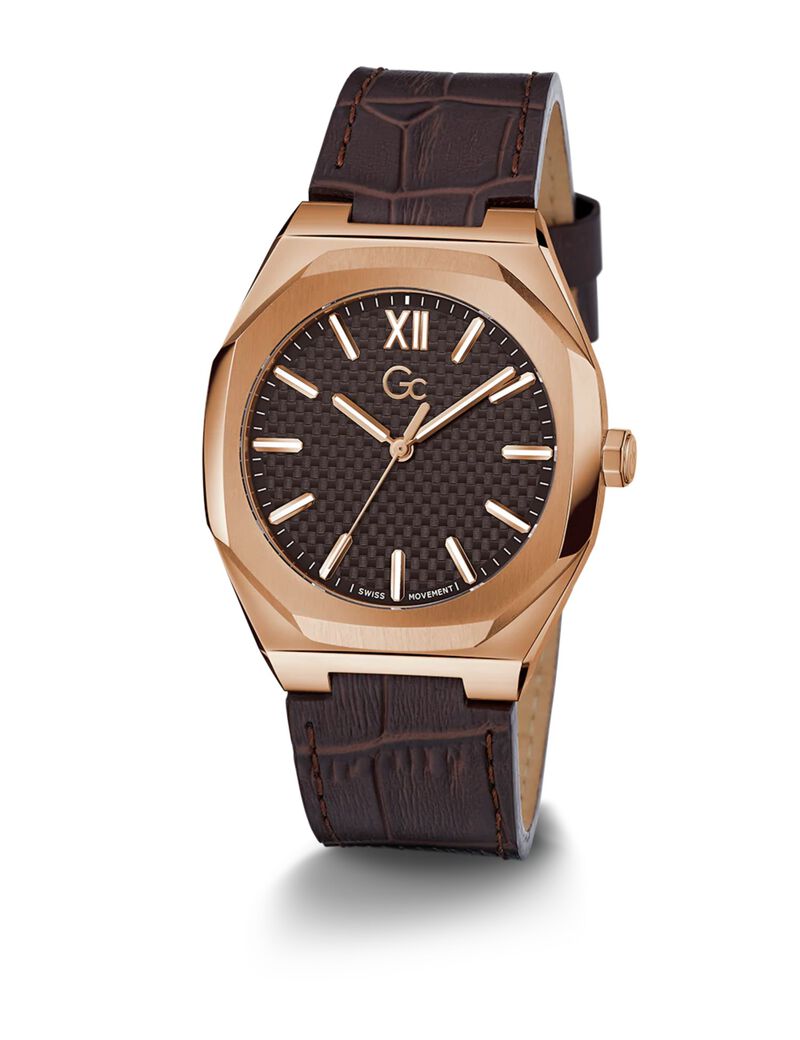 GW COUSSIN SLEEK RG CS BRWN DL 42MM QTZ BRWN LS BAND FW23