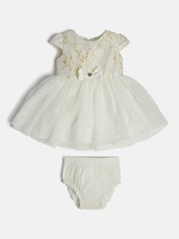 Lace Insert Dress And Panties Set