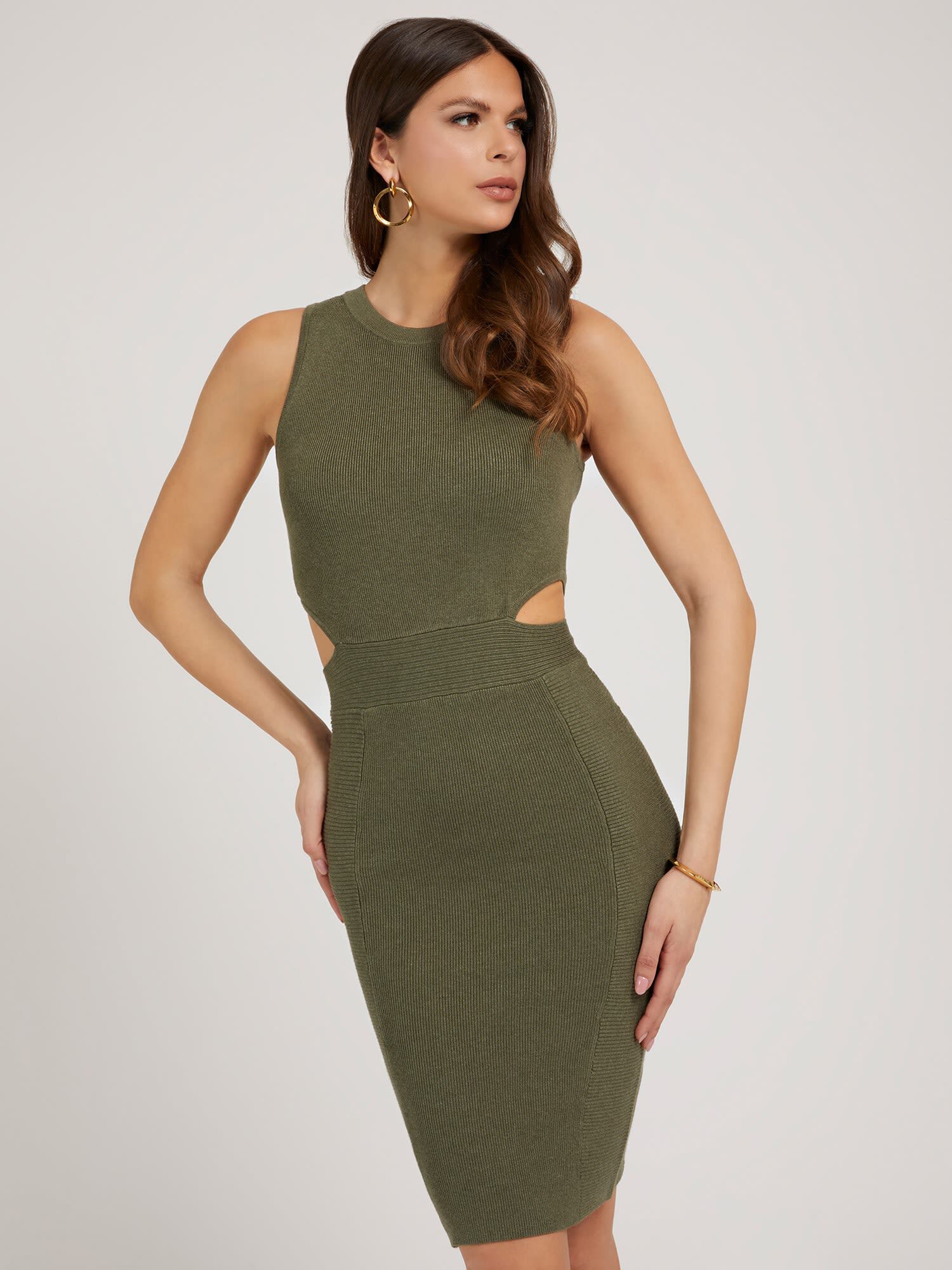 Cut Out Rib Dress
