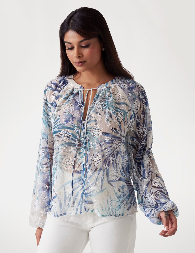 Flowing tunic blouse