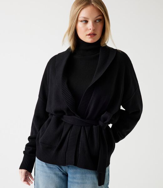 Long open cardigan