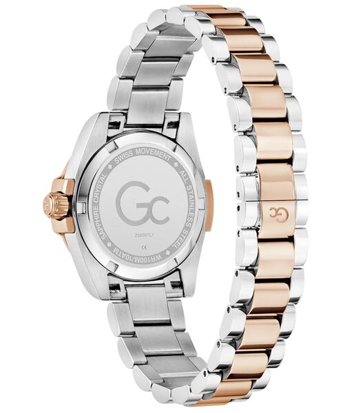 Gc Sportchic Women S 763 Mvmt White Dail 10 Amt Silver Rose Gold Stainless Steel Brct