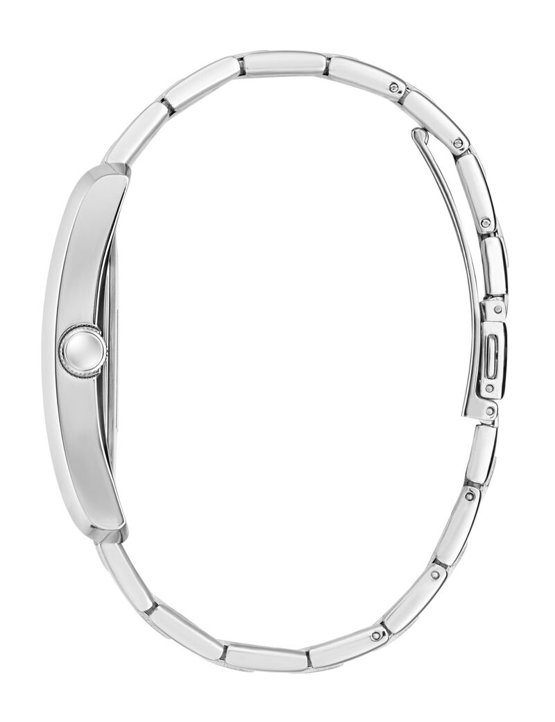 Mens Silver Tone Analog Watch