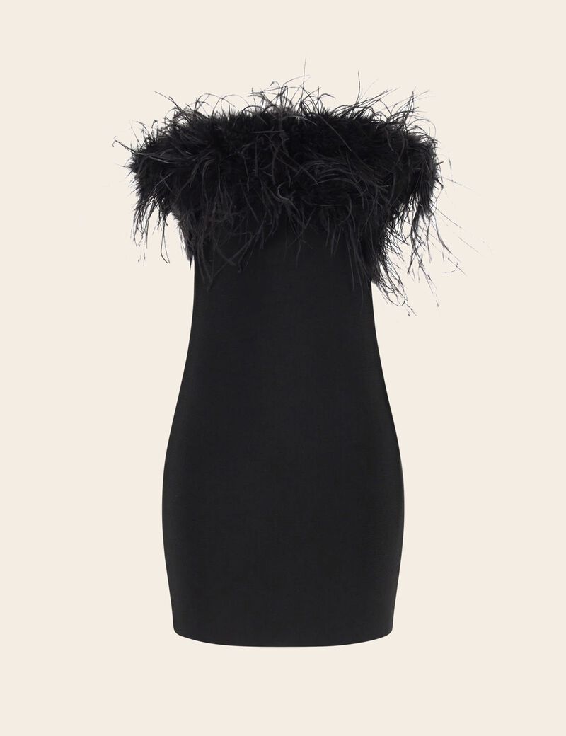 Marciano Feathers Mini Dress