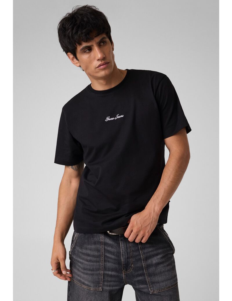 guess front printed logo t shirt